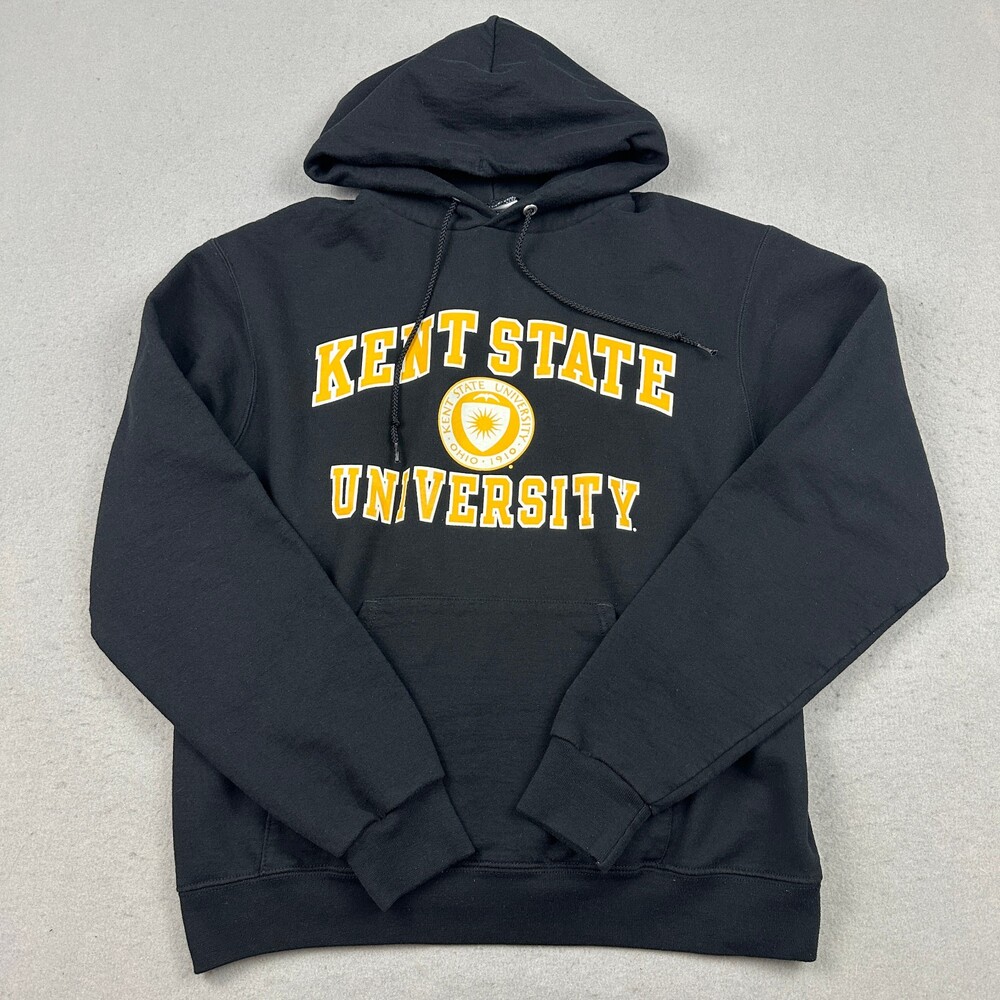 Kent State University Hoodie Men Medium Black NCAA Champion Sweatshirt M